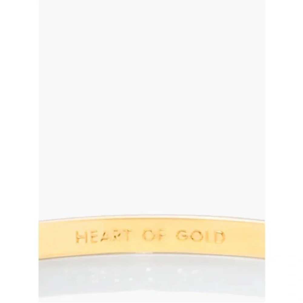 Kate Spade  NWOT Heart Of Gold Idiom Bangle - Picture 2 of 10
